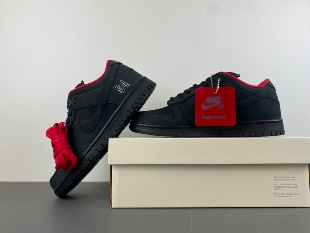 Low Top Sneakers, Black Red Colorway, Lace Up Design, Casual Gift for Sneaker Fans