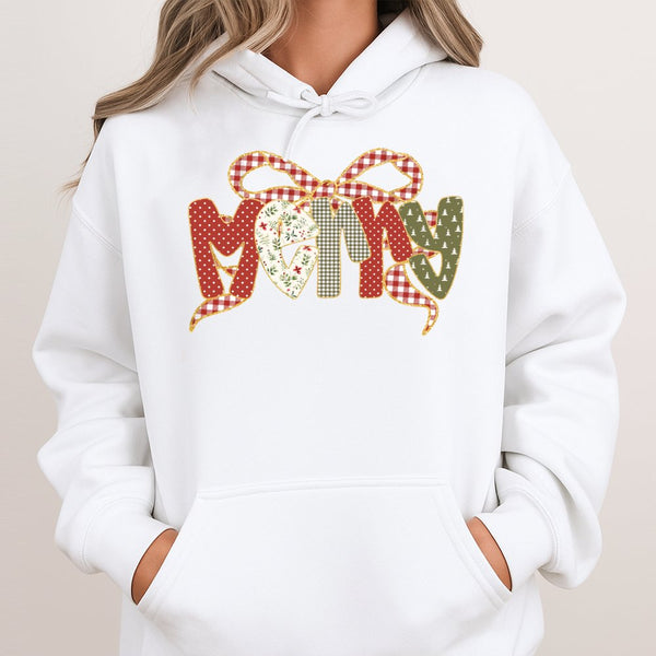 Aesthetic Holiday Bow Pullover, Coquette Bow Merry Christmas Hoodie, Adorable Girly Christmas Sweatshirt, Festive Winter Coqu