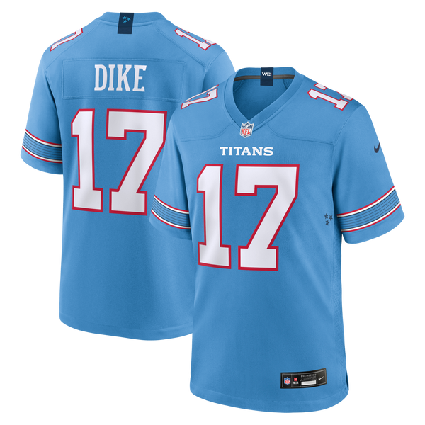 Tennessee Titans Chimere Dike Light Blue Team Game Jersey