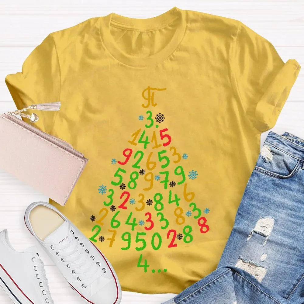 Festive Math Teacher T-Shirt, Christmas Tree Mathematics Shirt, Holiday Math Graphic Tee, Christmas School Shirt, Present for