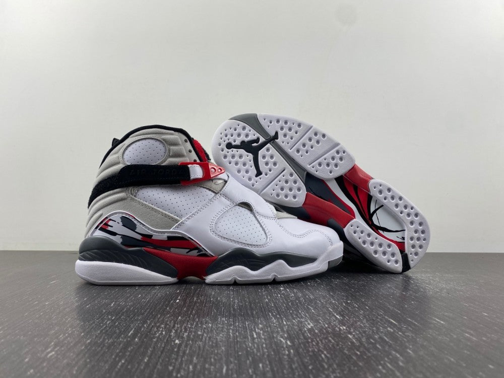 Retro Sneakers, White Red Gray Colorway, Lace Up Design, Casual Gift for Sneaker Fans