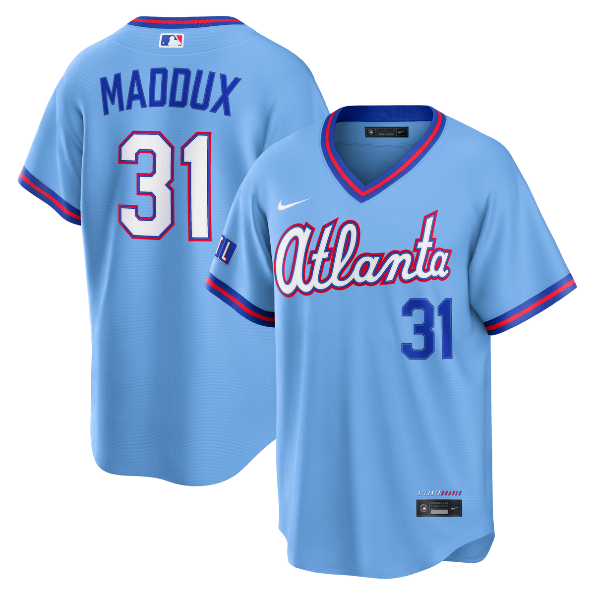 Atlanta Braves Greg Maddux Powder Blue 2026 City Connect Stadium Jersey
