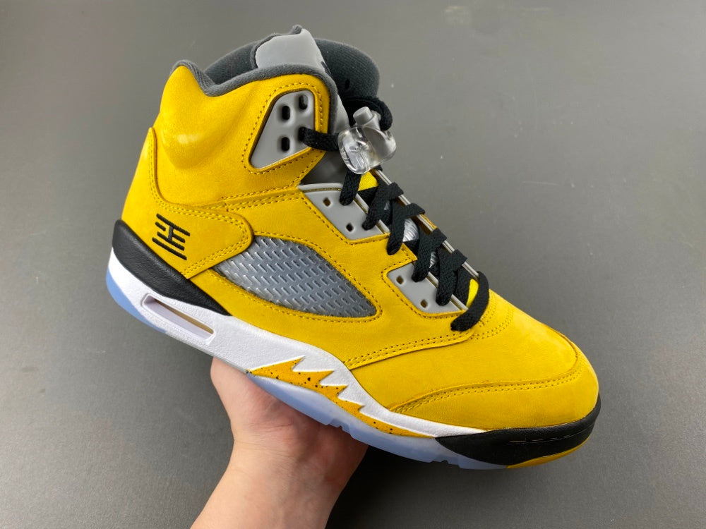 High Top Sneakers, Yellow Colorway, Lace Up Design, Casual Gift for Sneaker Fans