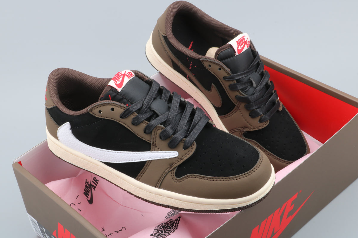 Low Top Sneakers, Brown Black Colorway, Reverse Hook Design, Lace Up Design, Casual Gift for Sneaker Fans