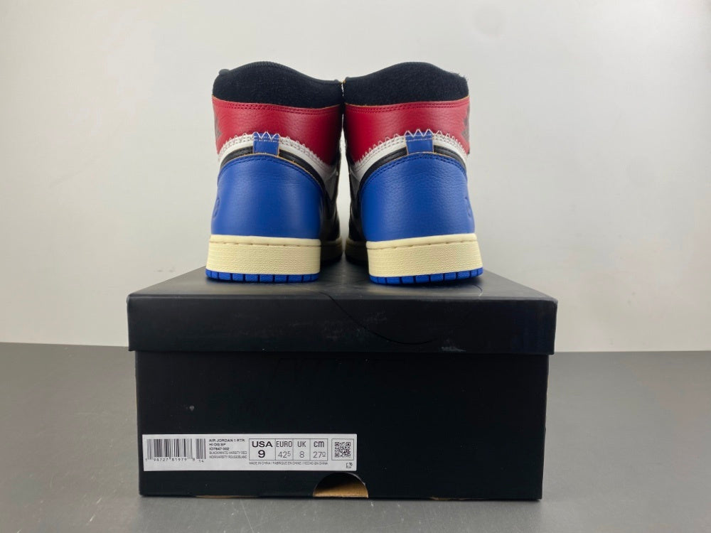 High Top Sneakers, Blue White Black Colorway, Lace Up Design, Casual Gift for Sneaker Fans