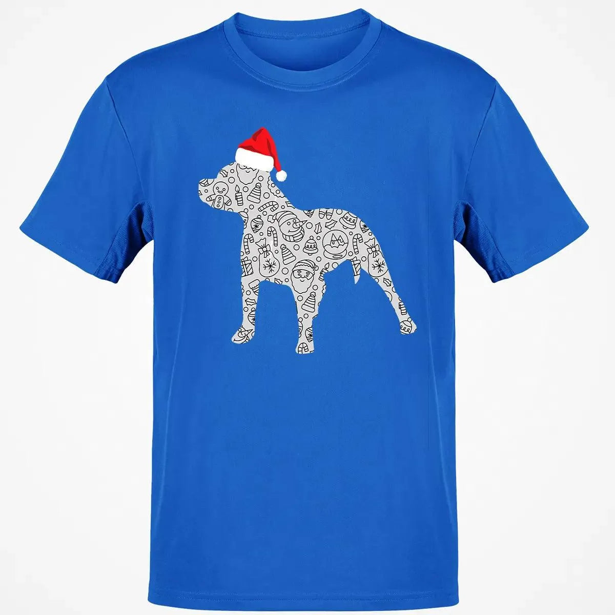 Festive Dog Lover Holiday Shirt, Pitbull Santa Hat Christmas T-Shirt, Adorable Xmas Pittie Graphic Tee, Winter Merry Christma