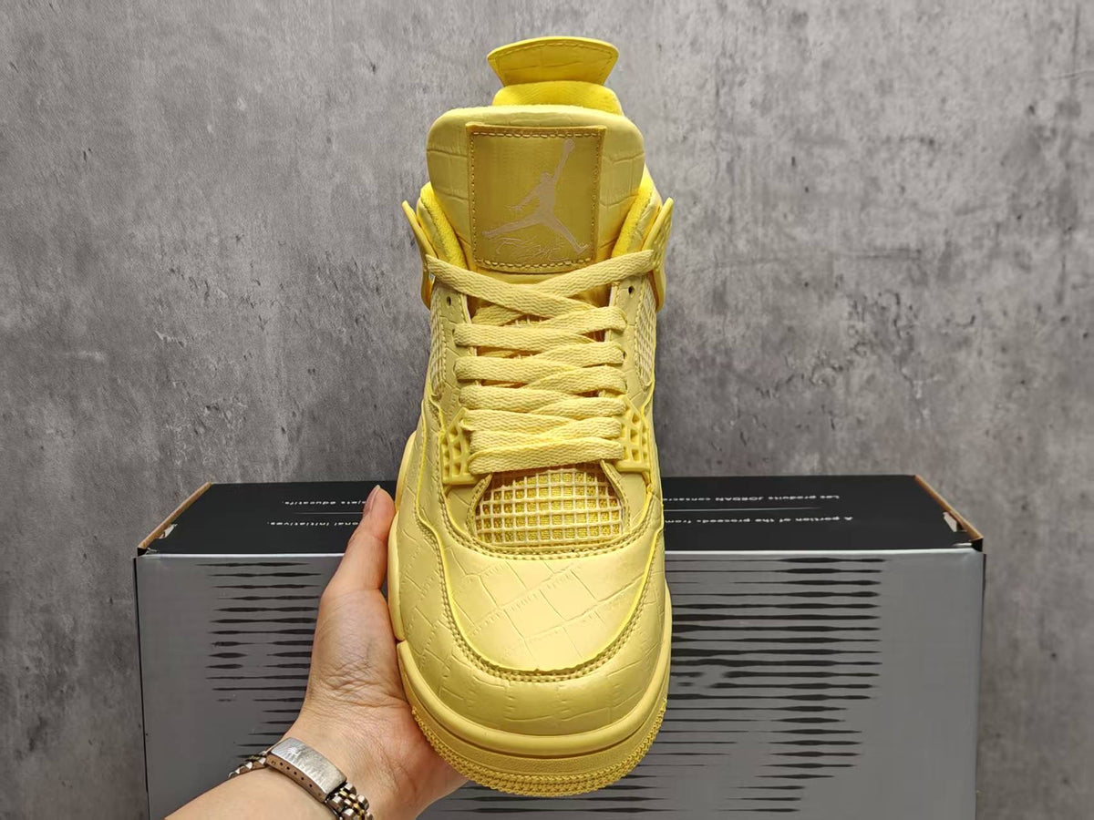 Mid Top Sneakers, Yellow Colorway, Lace Up Design, Casual Gift for Sneaker Fans