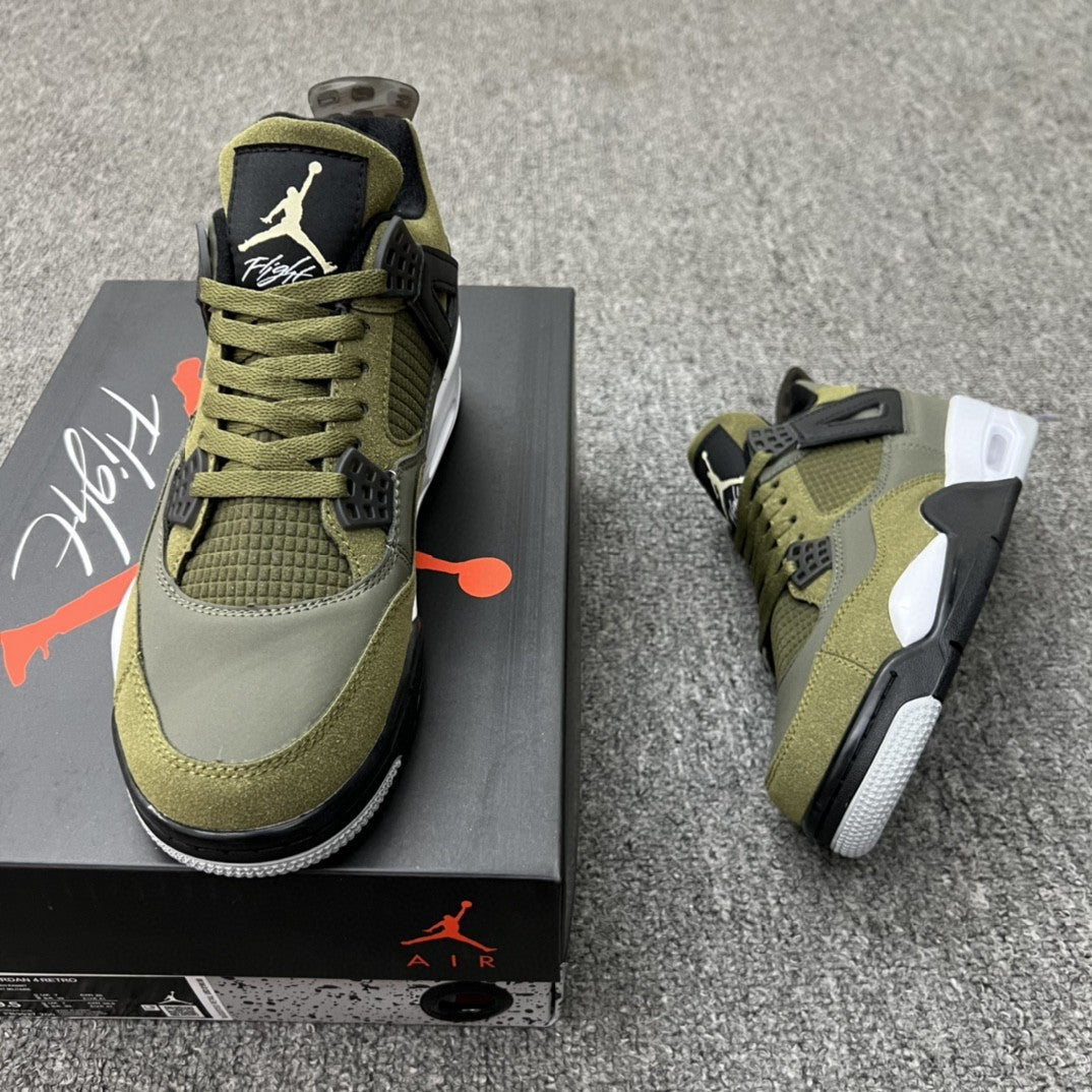 Retro Basketball Shoes, Olive Green Army Green Colorway, Canvas Footwear, Lace Up Design, Casual Gift for Shoe Lovers