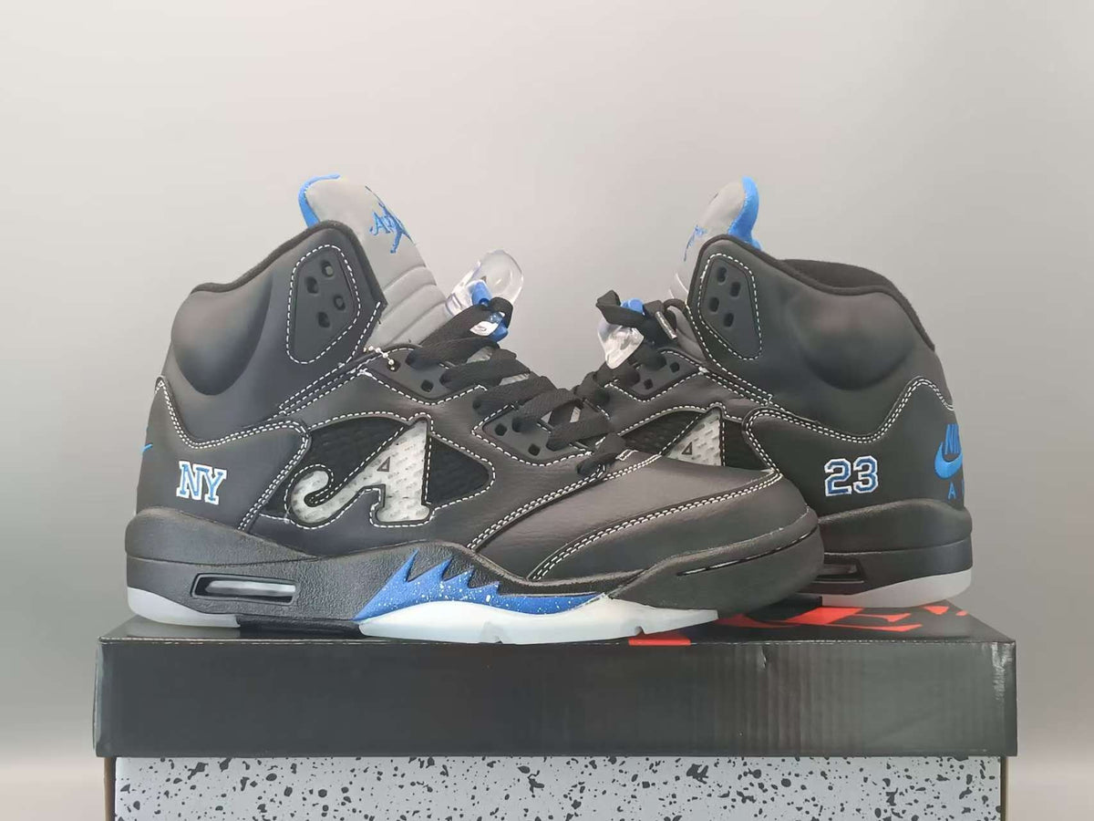High Top Sneakers, Blue Colorway, Lace Up Design, Casual Gift for Sneaker Fans