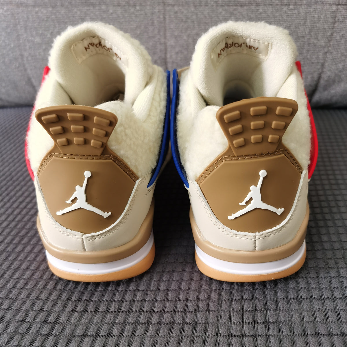Basketball Shoes, White Tan Colorway, Mismatched Colorway, Lace Up Design, Casual Gift for Shoe Lovers