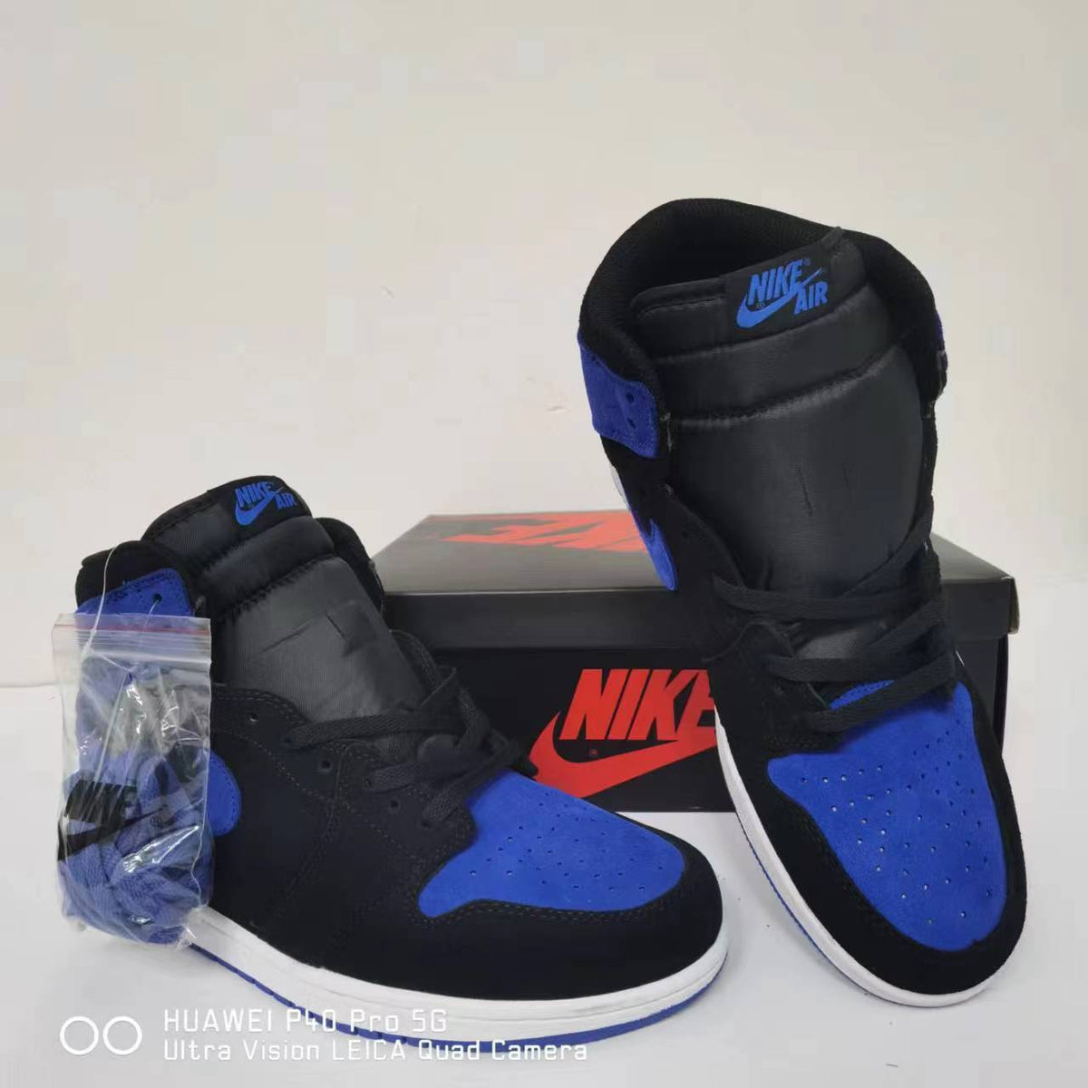 Sneakers, Blue Black Colorway, Lace Up Design, Casual Gift for Sneaker Fans