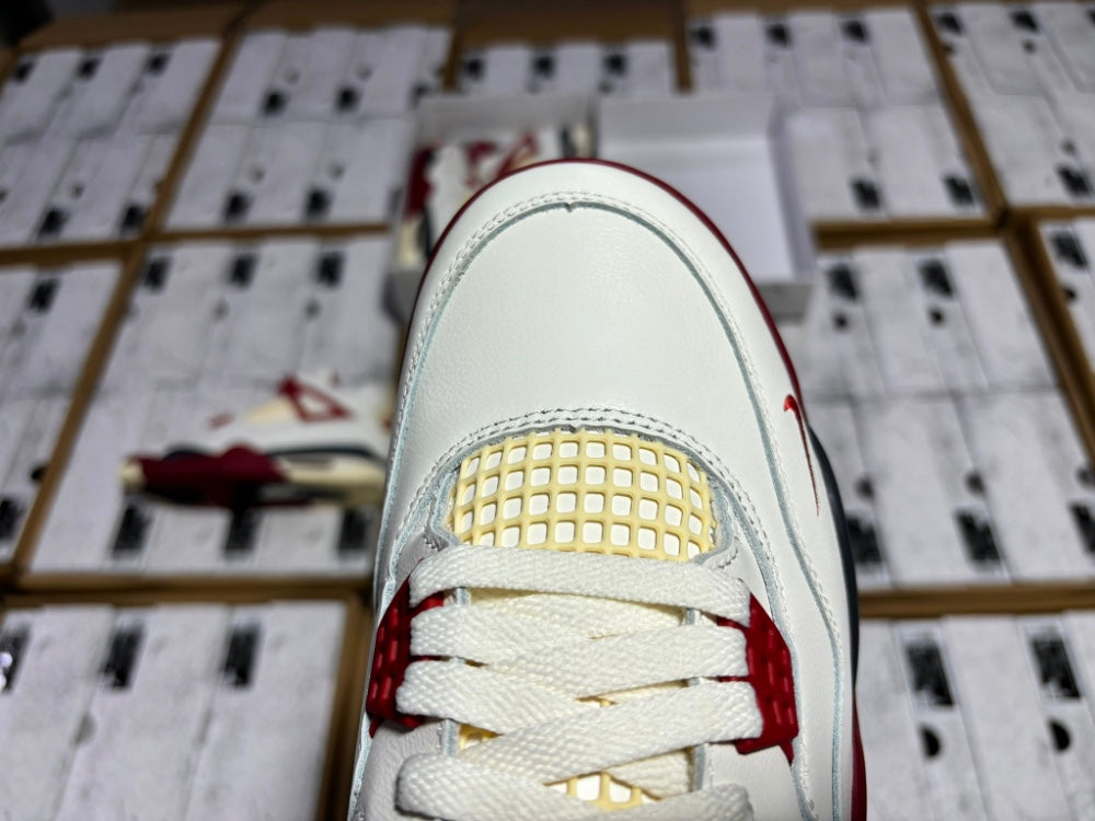Low Top Sneakers, White Black Red Colorway, Lace Up Design, Casual Gift for Sneaker Fans