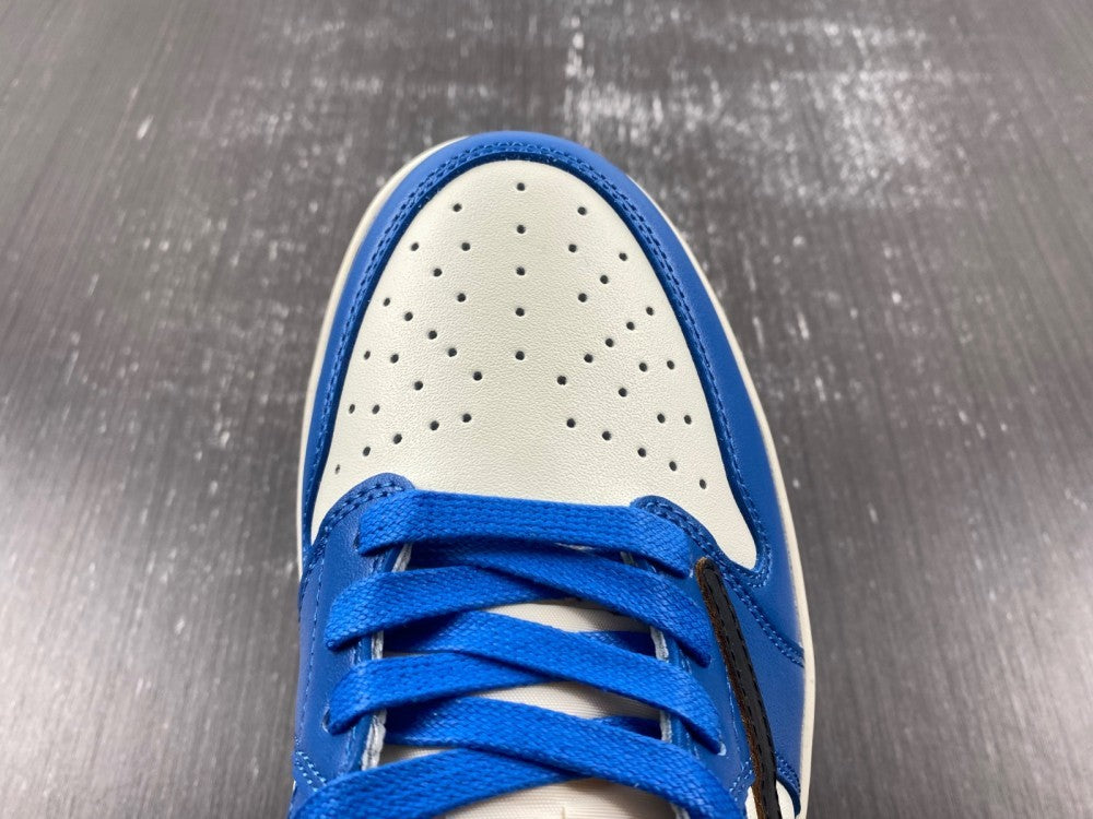 Low Top Sneakers, Blue White Black Colorway, Reverse Hook Design, Lace Up Design, Casual Gift for Sneaker Fans
