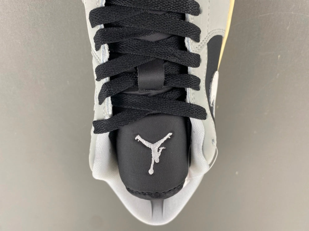 Low Top Sneakers, Off White Black Gray Colorway, Lace Up Design, Casual Gift for Sneaker Fans