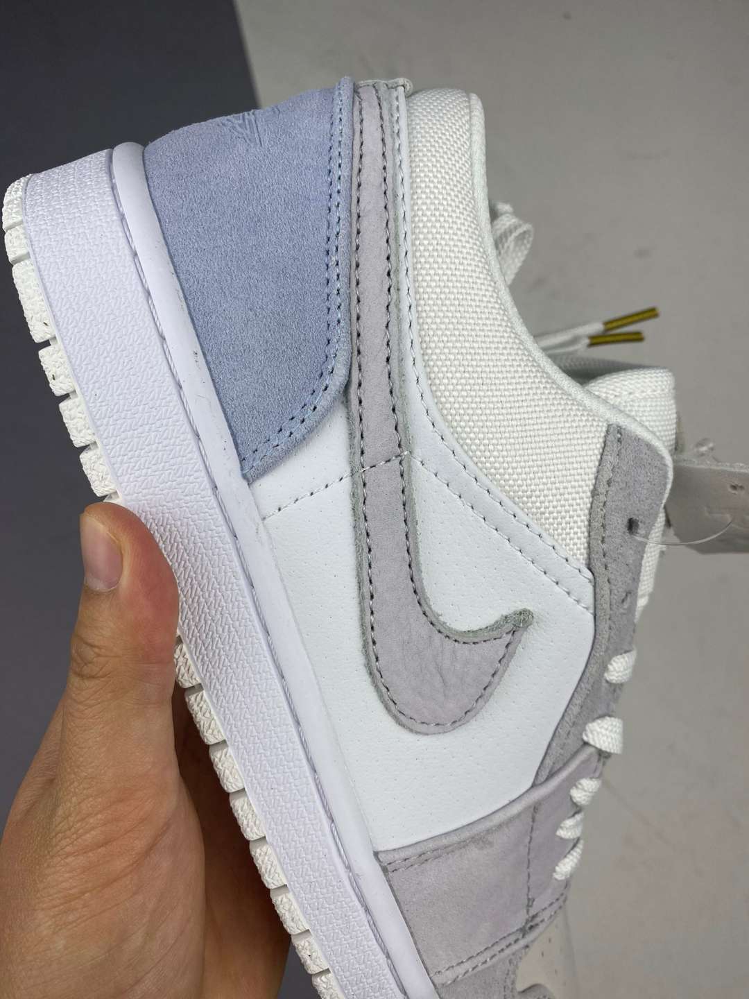 Low Top Sneakers, Light Gray Colorway, Lace Up Design, Casual Gift for Sneaker Fans