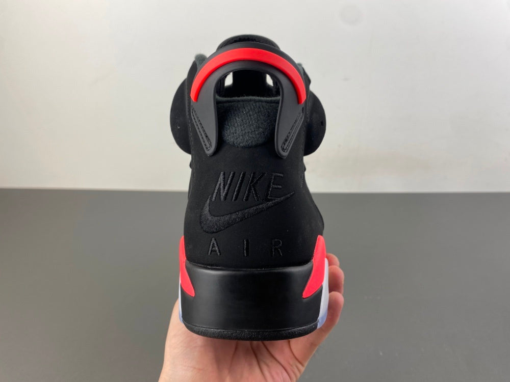 Retro High Top Sneakers, Black Red Colorway, Lace Up Design, Casual Gift for Sneaker Fans