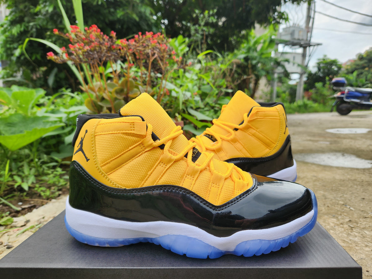 Sneakers, White Black Yellow Colorway, Lace Up Design, Casual Gift for Sneaker Fans