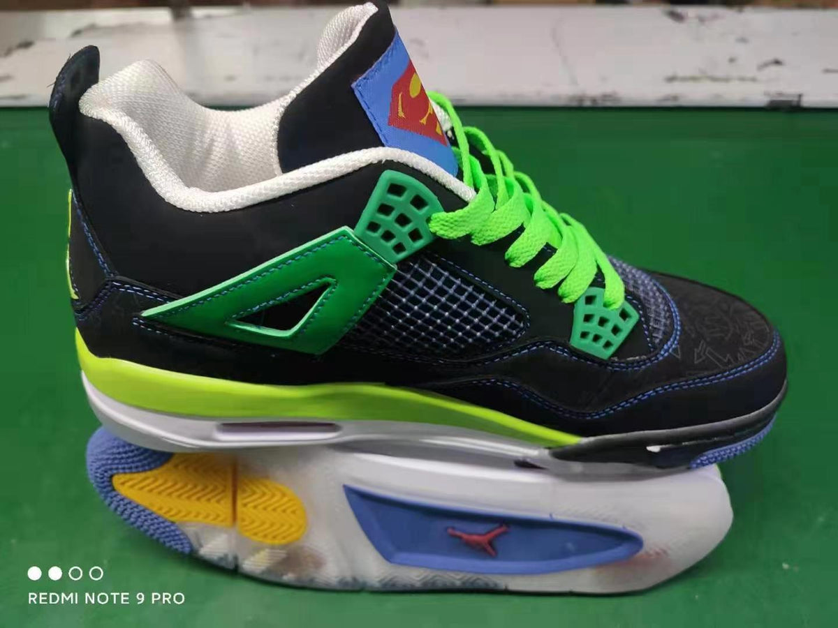 Sneakers, Black Green Colorway, Lace Up Design, Casual Gift for Sneaker Fans
