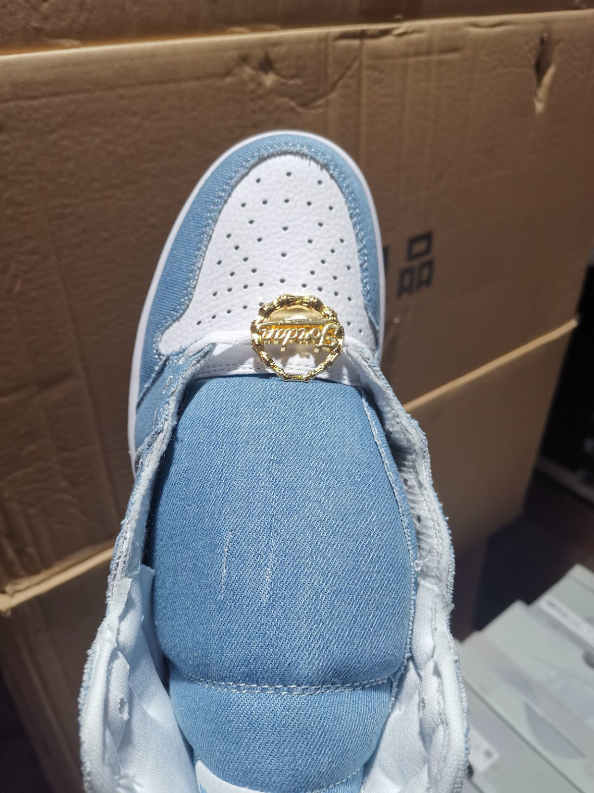 High Top Sneakers, Blue White Colorway, Lace Up Design, Casual Gift for Sneaker Fans