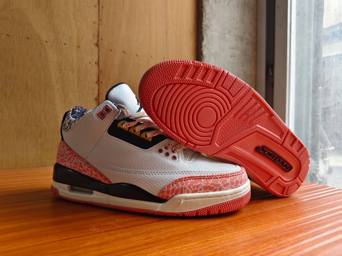 High Top Sneakers, White Orange Colorway, Lace Up Design, Casual Gift for Sneaker Fans