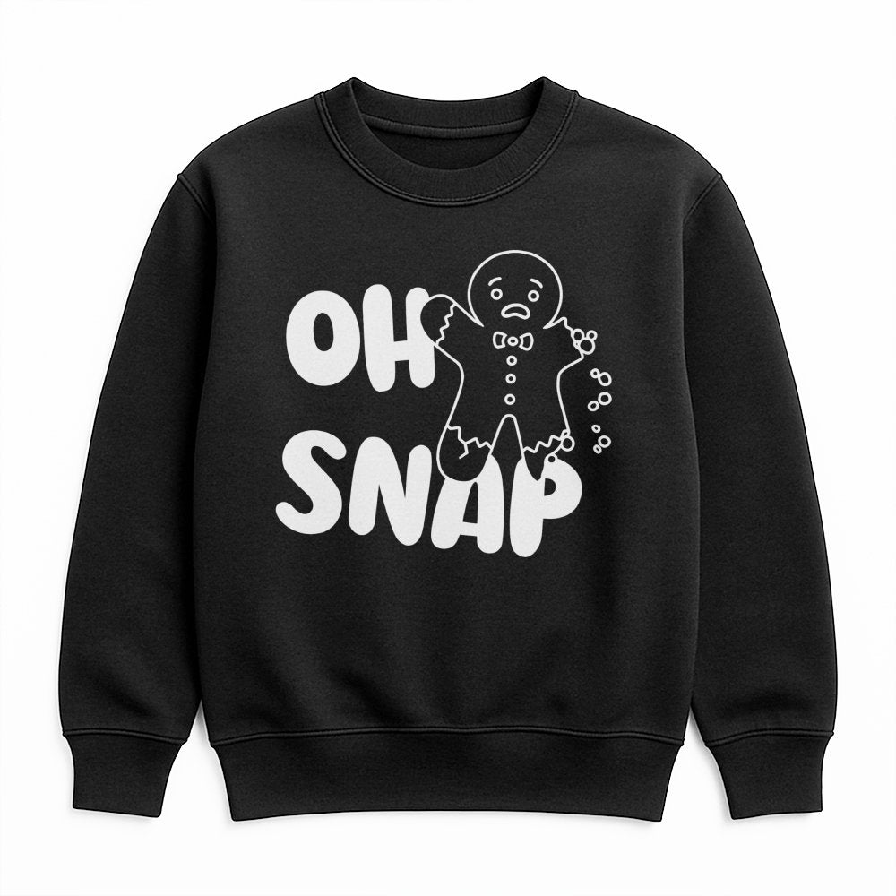Humorous Broken Gingerbread Man Crewneck, Oh Snap Gingerbread Sweatshirt, Adorable Christmas Gingerbread Pullover, Holiday Co