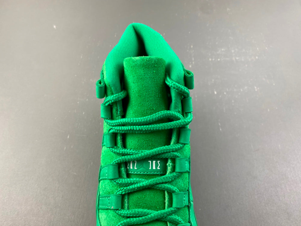 Retro Low Top Sneakers, Green Colorway, Suede Footwear, Lace Up Design, Casual Gift for Sneaker Fans