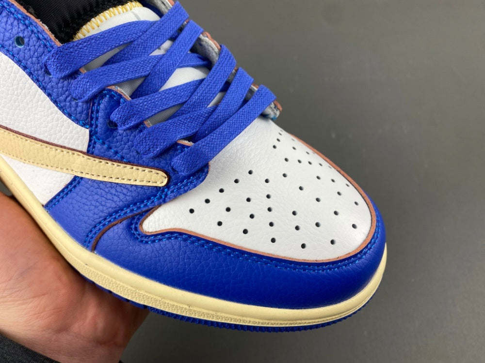Low Top Sneakers, Blue White Colorway, Reverse Hook Design, Lace Up Design, Casual Gift for Sneaker Fans