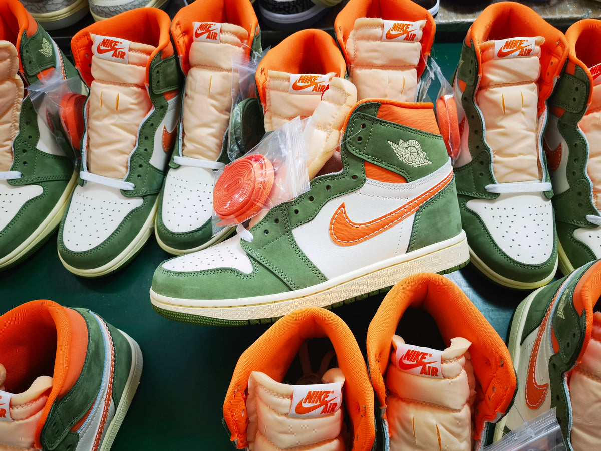 High Top Sneakers, Off White Green Colorway, Lace Up Design, Casual Gift for Sneaker Fans