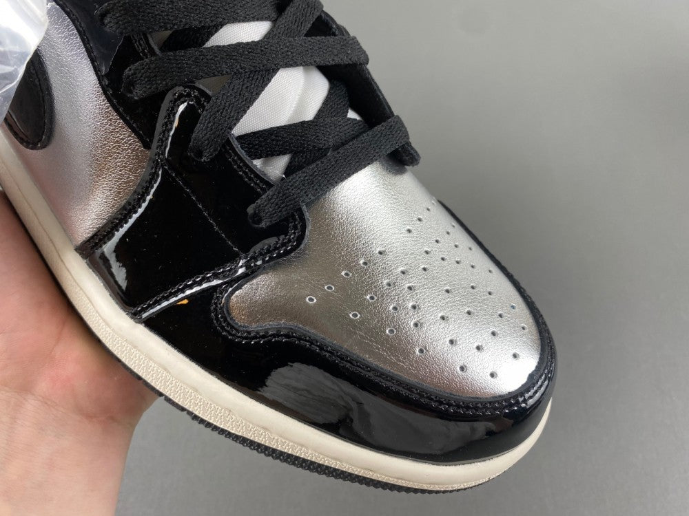 Mid Top Sneakers, Black Silver Gold Colorway, Lace Up Design, Casual Gift for Sneaker Fans