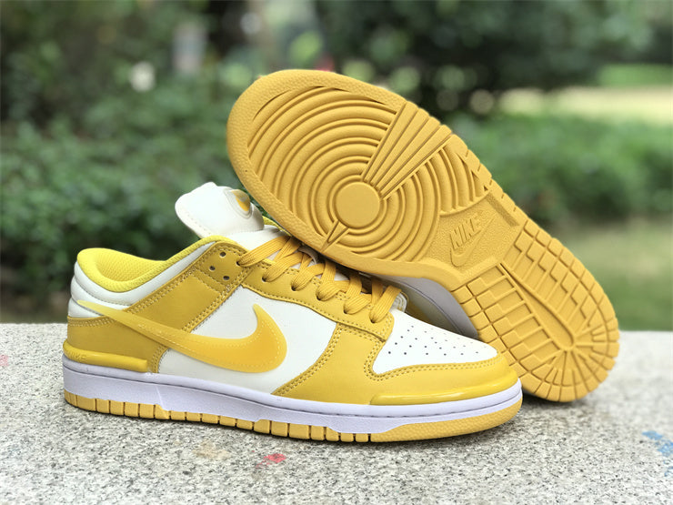 Low Top Sneakers, White Yellow Colorway, Lace Up Design, Casual Gift for Sneaker Fans