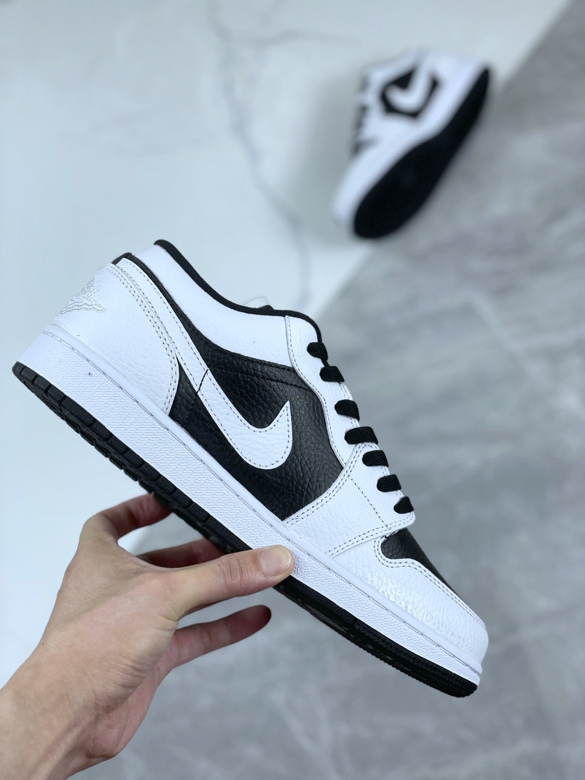 Low Top Sneakers, White Black Colorway, Lace Up Design, Casual Gift for Sneaker Fans