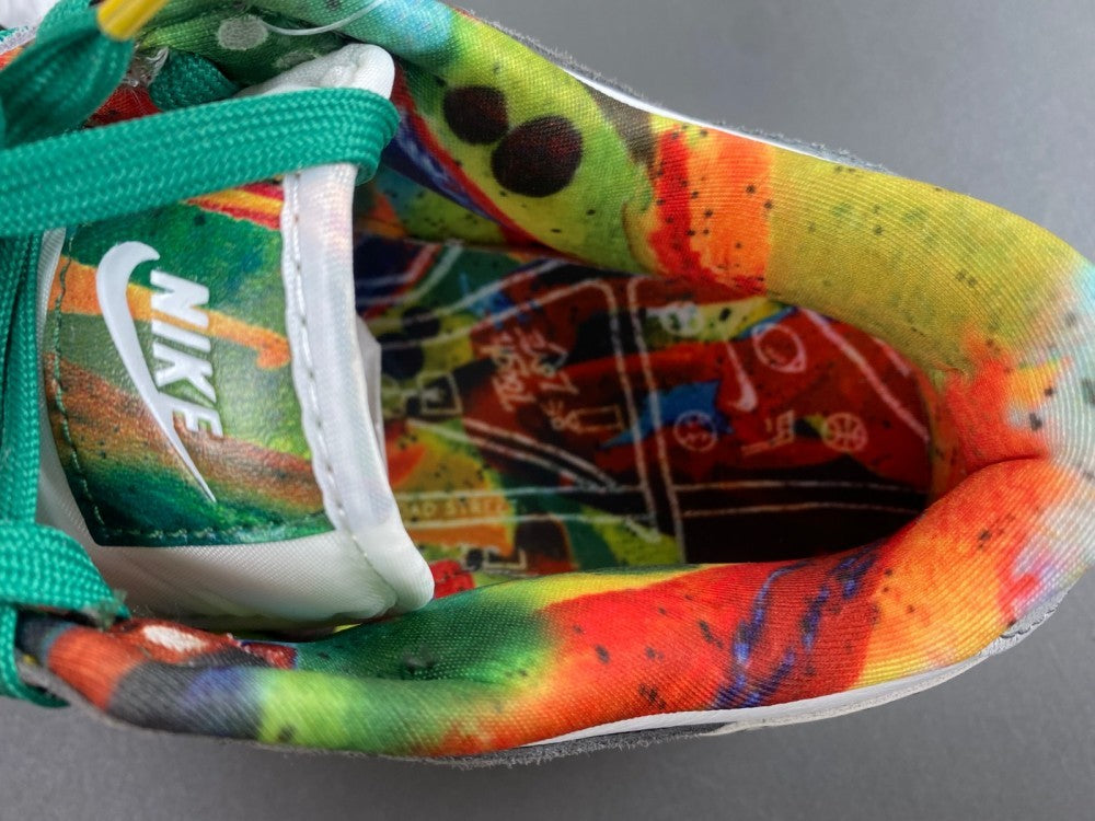 Low Top Sneakers, White Green Colorway, Lace Up Design, Casual Gift for Sneaker Fans