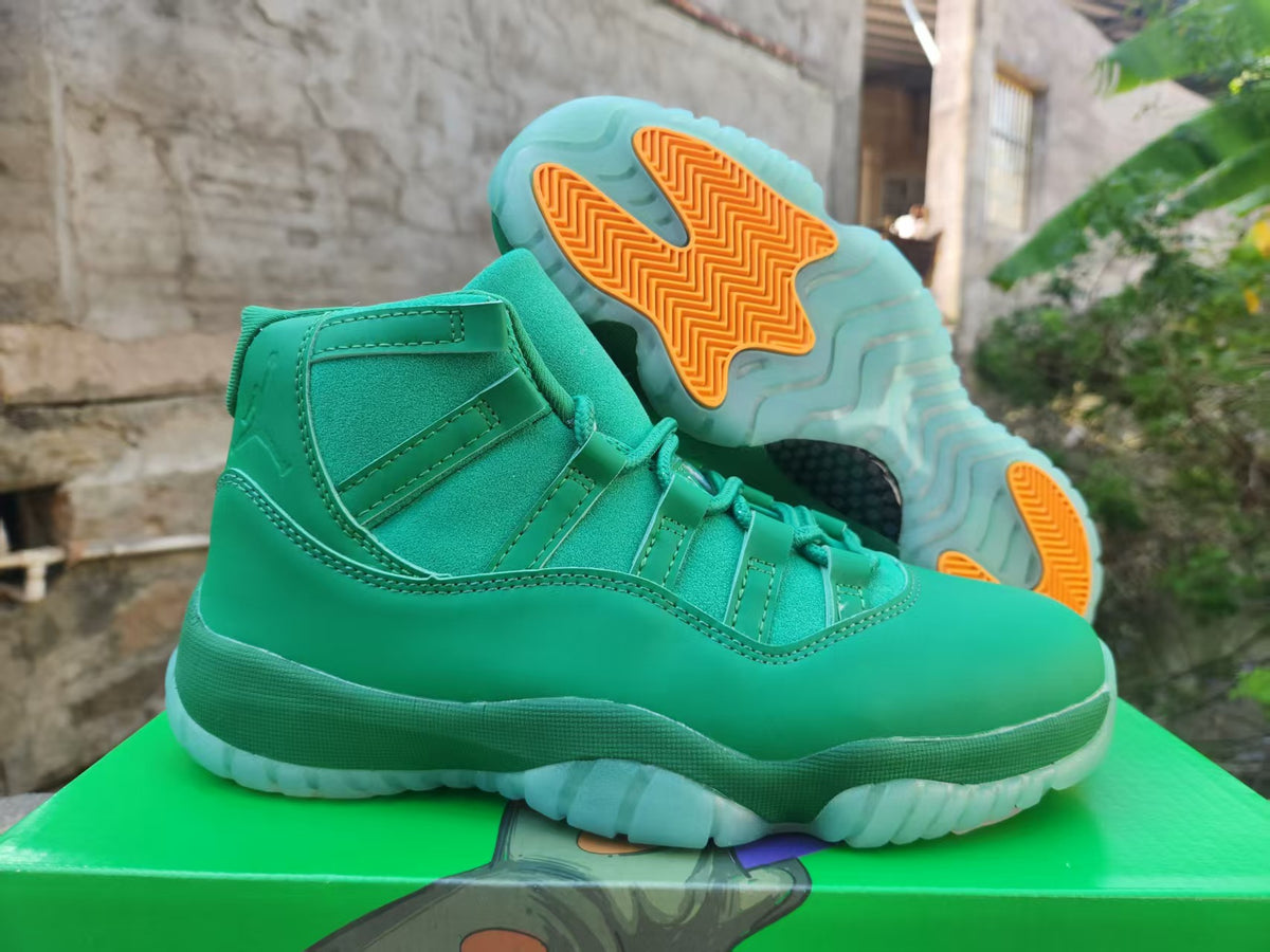 High Top Sneakers, Green Colorway, Lace Up Design, Casual Gift for Sneaker Fans