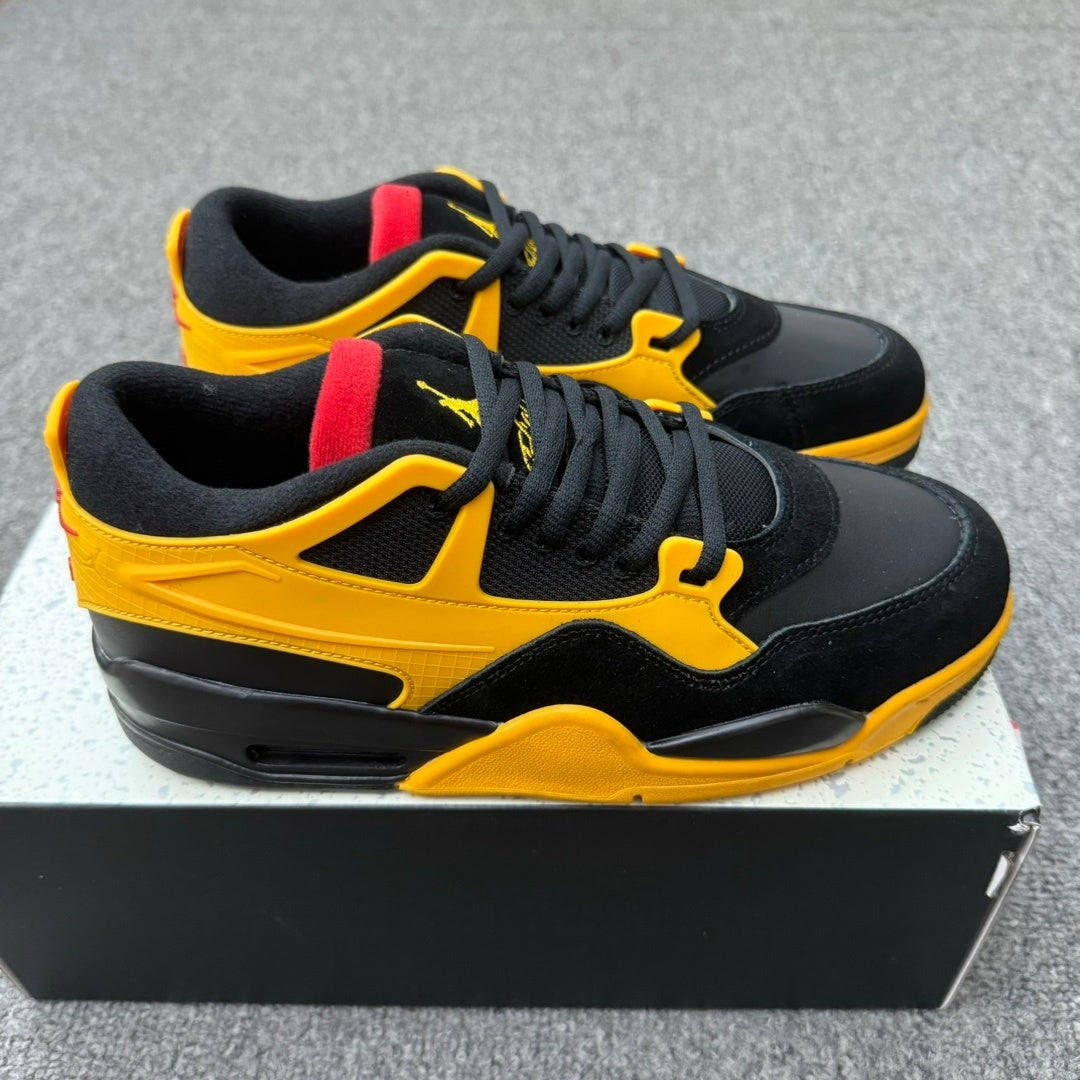 Basketball Shoes, Black Red Yellow Colorway, Lace Up Design, Casual Gift for Shoe Lovers