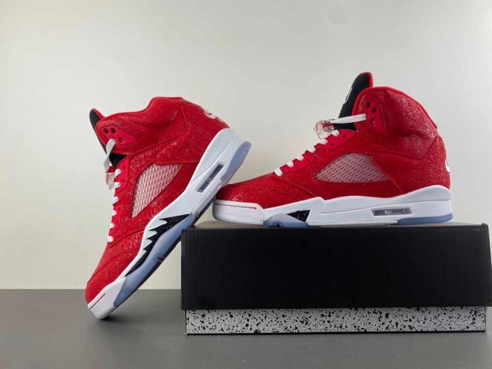 High Top Sneakers, Red Colorway, Lace Up Design, Casual Gift for Sneaker Fans
