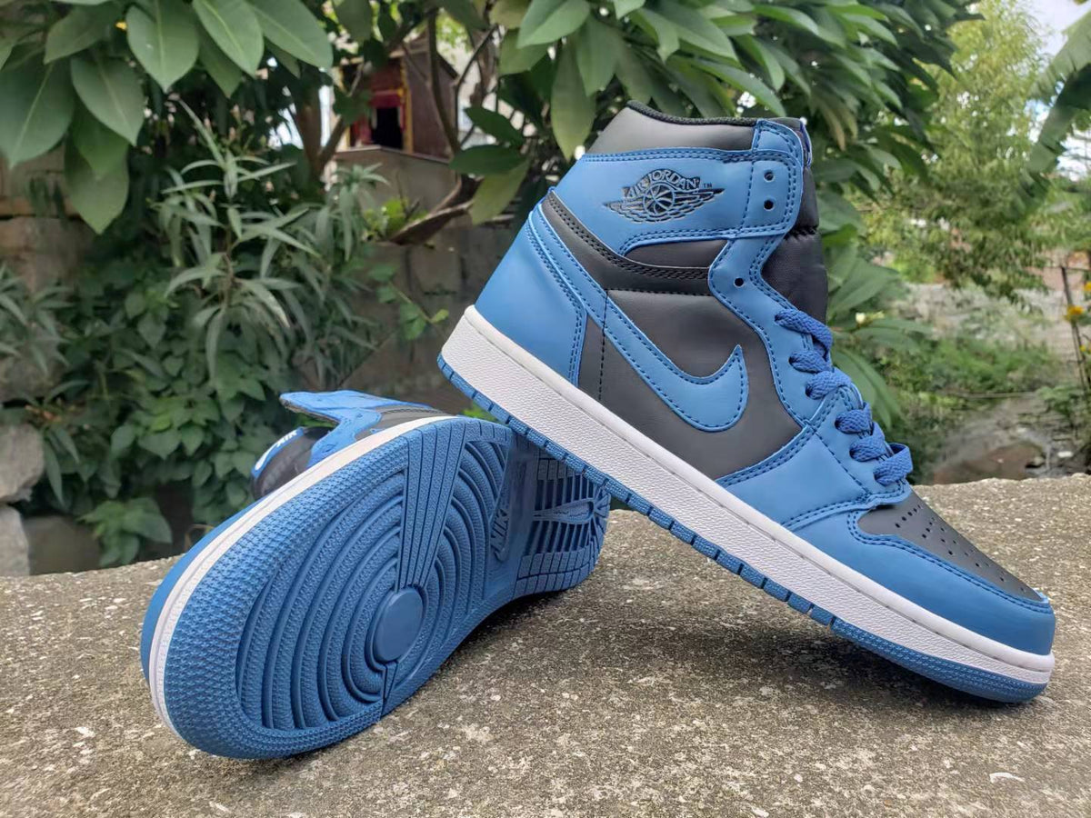 Sneakers, Royal Blue Black Colorway, Lace Up Design, Casual Gift for Sneaker Fans