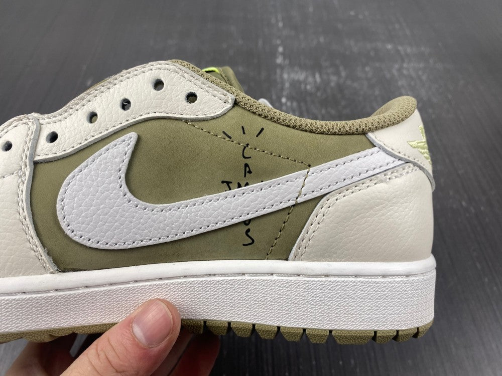 Low Top Golf Shoes, White Black Green Colorway, Reverse Hook Design, Lace Up Design, Casual Gift for Shoe Lovers