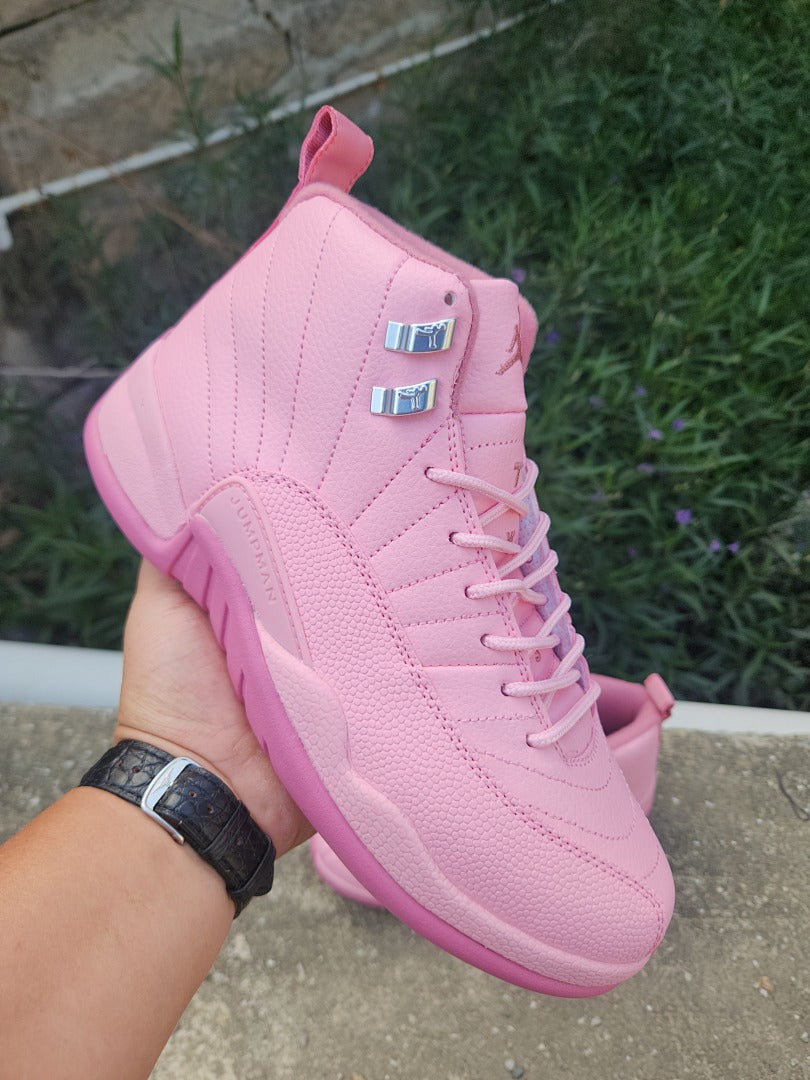 High Top Sneakers, Pink Colorway, Lace Up Design, Casual Gift for Sneaker Fans