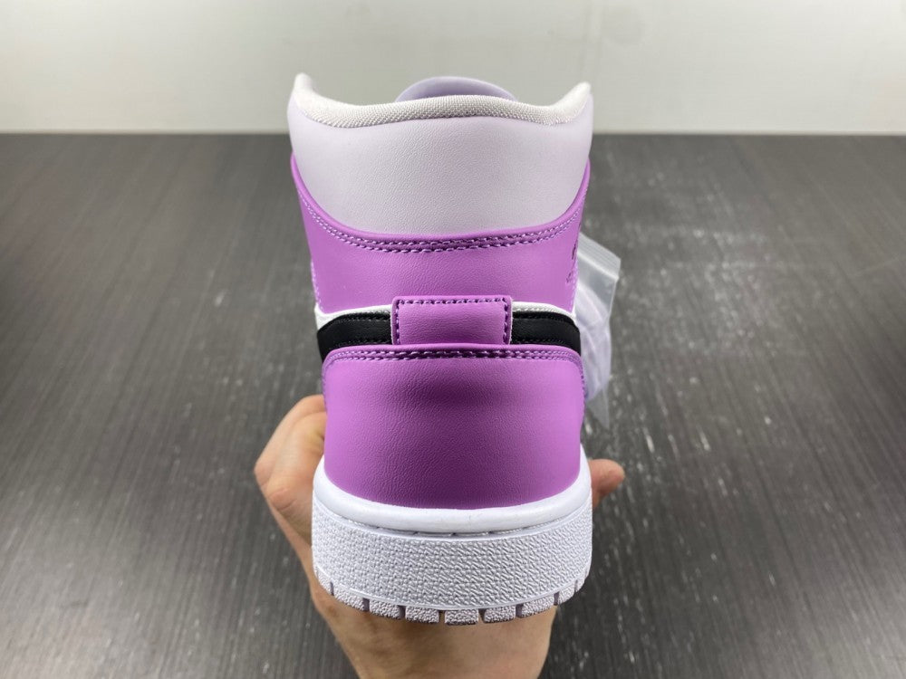 Mid Top Sneakers, White Black Purple Colorway, Lace Up Design, Casual Gift for Sneaker Fans