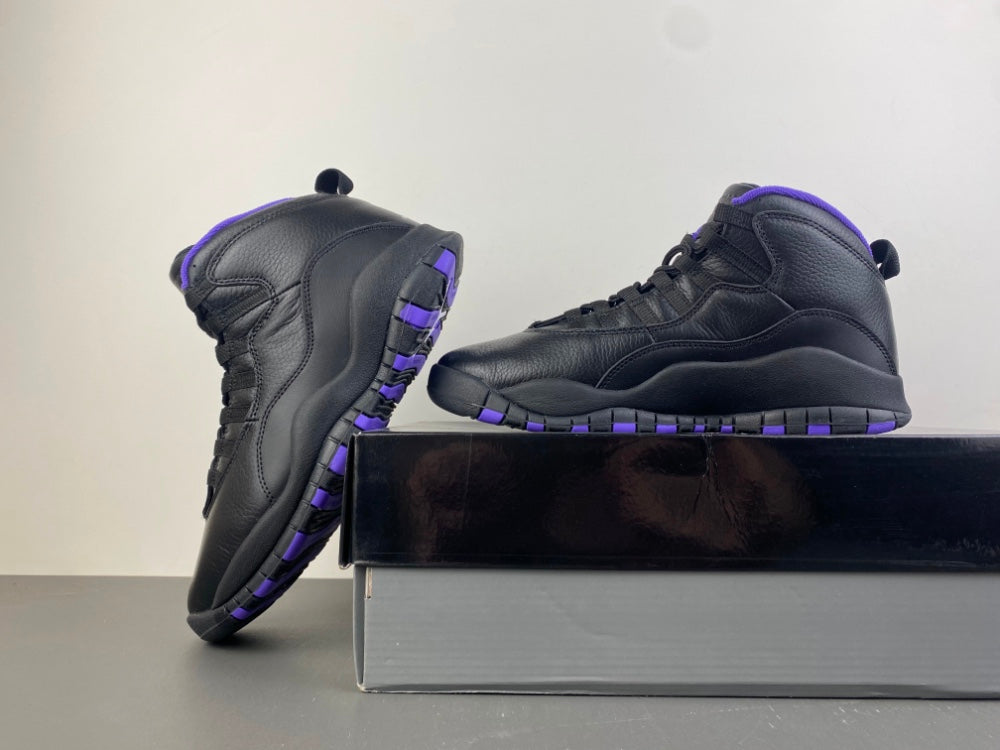 Low Top Sneakers, Black Purple Colorway, Leather Footwear, Lace Up Design, Casual Gift for Sneaker Fans