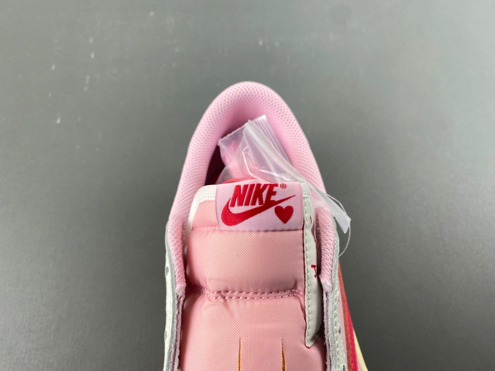Low Top Sneakers, White Red Pink Colorway, Reverse Hook Design, Lace Up Design, Casual Gift for Sneaker Fans