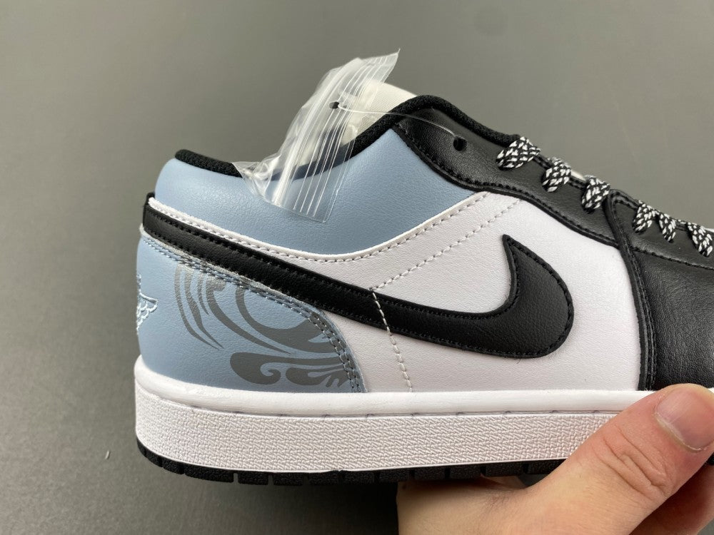 Low Top Sneakers, White Black Colorway, Lace Up Design, Casual Gift for Sneaker Fans