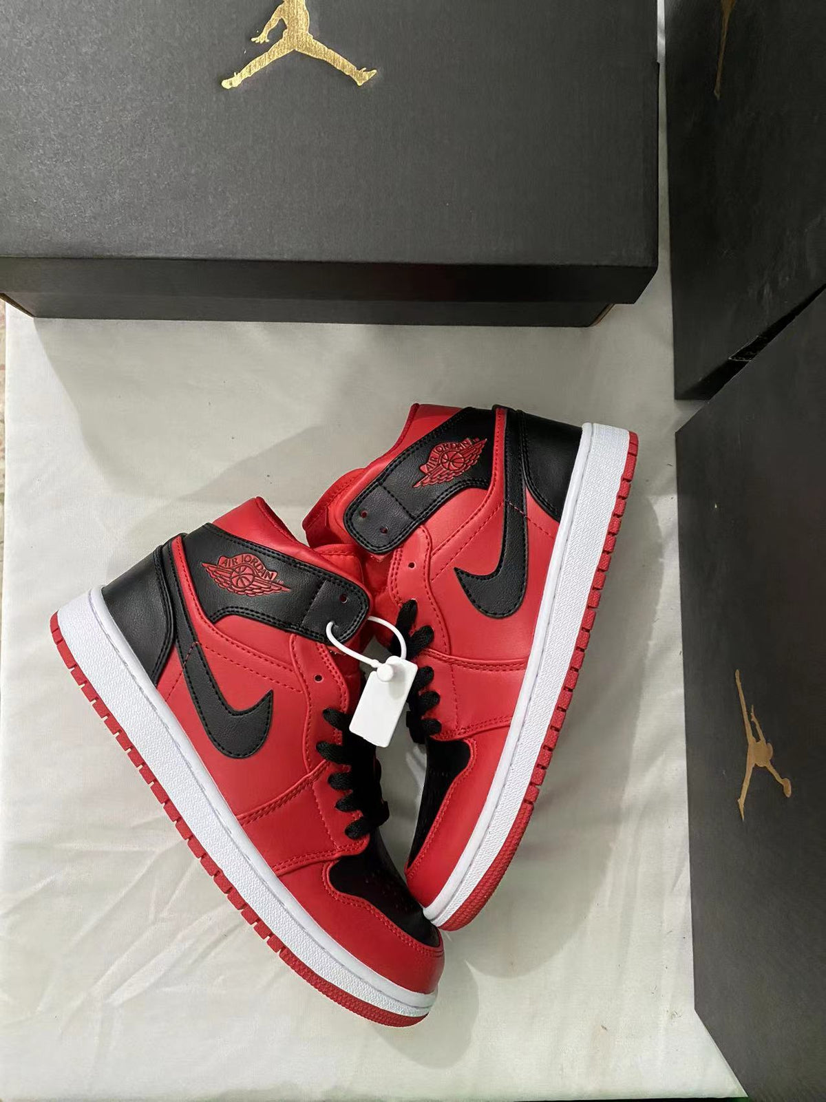 Sneakers, Black Red Colorway, Lace Up Design, Casual Gift for Sneaker Fans