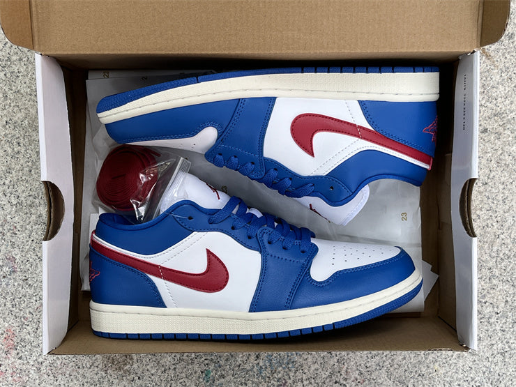 Low Top Sneakers, Blue Colorway, Lace Up Design, Casual Gift for Sneaker Fans