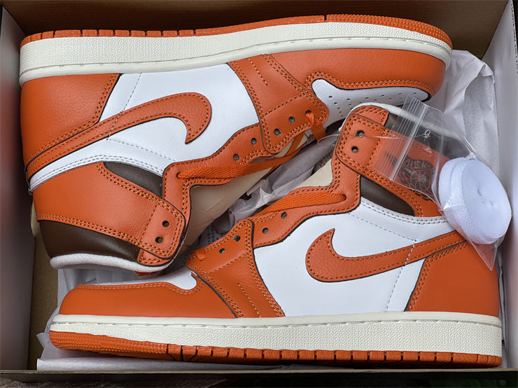 High Top Sneakers, Orange White Colorway, Lace Up Design, Casual Gift for Sneaker Fans