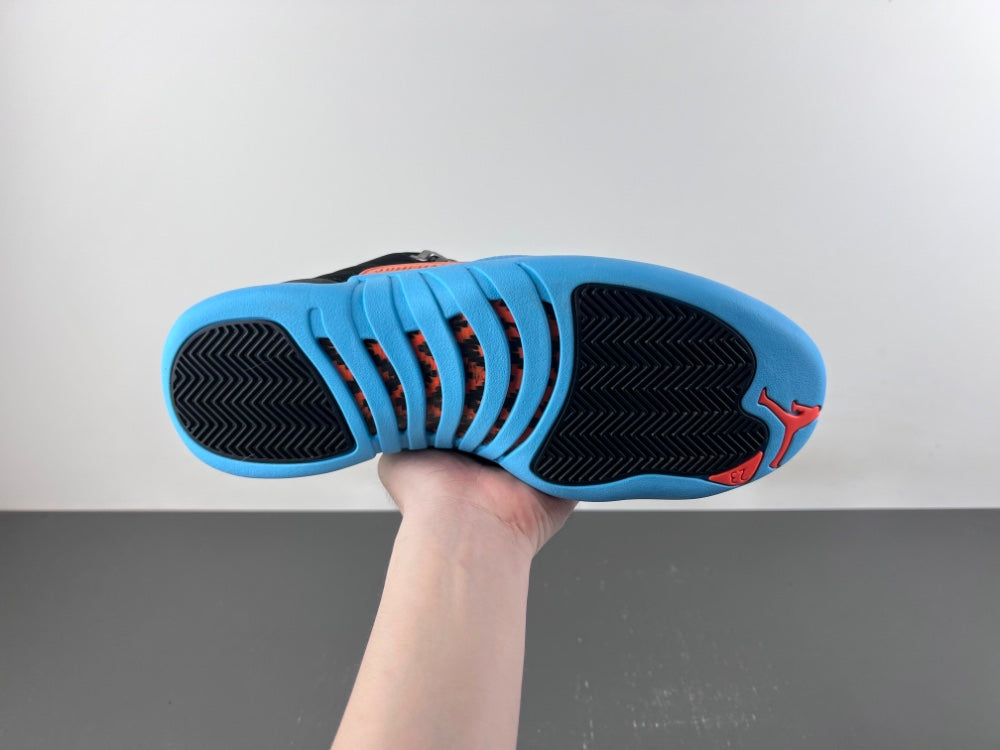 Retro Low Top Sneakers, Blue Black Orange Colorway, Lace Up Design, Casual Gift for Sneaker Fans