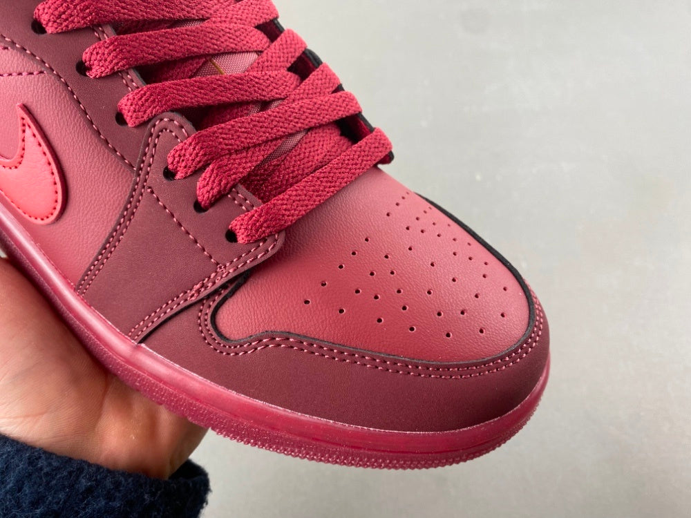 Low Top Sneakers, Red Colorway, Valentine Design, Lace Up Design, Casual Gift for Sneaker Fans