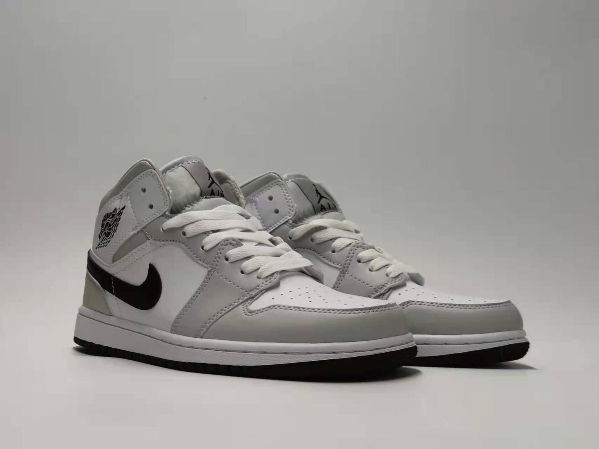 Sneakers, White Gray Colorway, Lace Up Design, Casual Gift for Sneaker Fans