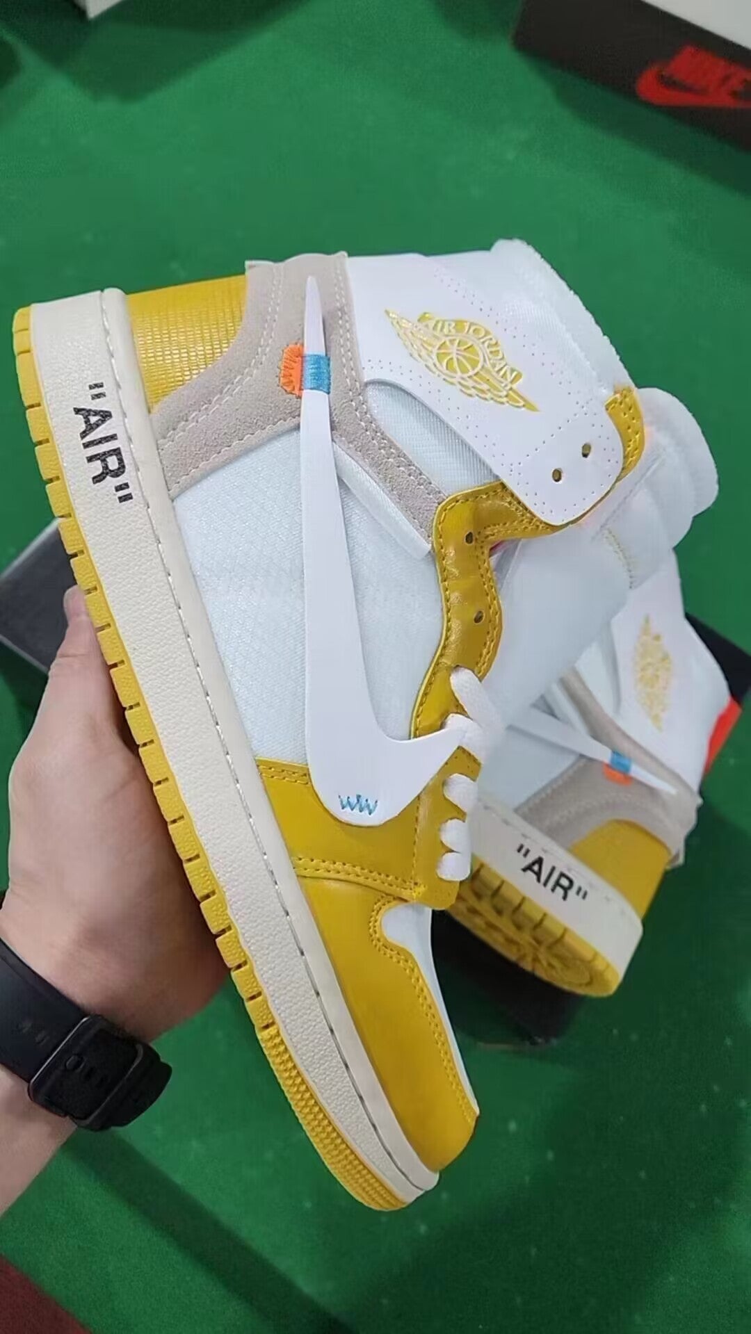 High Top Sneakers, Yellow Colorway, Lace Up Design, Casual Gift for Sneaker Fans