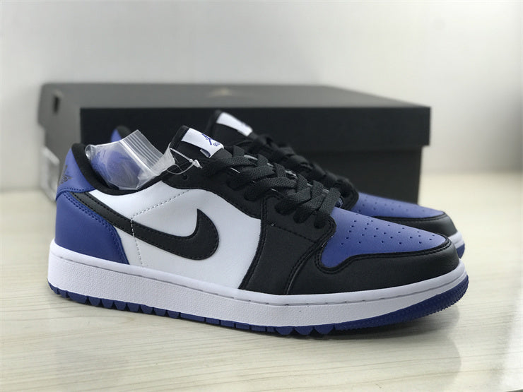Low Top Golf Shoes, Blue Black White Colorway, Lace Up Design, Casual Gift for Shoe Lovers